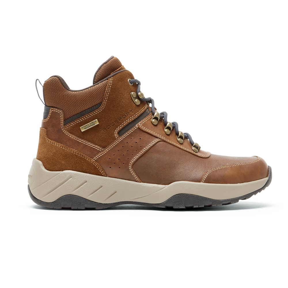 Stivali Rockport Uomo - Xcs Spruce Peak Trekker Waterproof - Marroni - EOVCPQJ-12